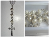 ONE DECADE WHITE FRESH WATER PEARLS ROUND FLAT